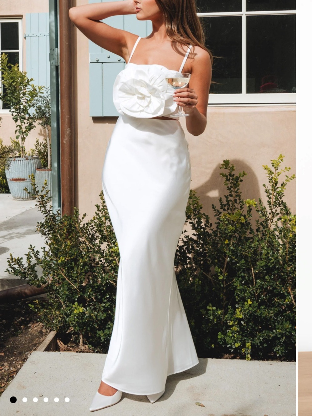 NWT!! ‘Show Me Your Mumu’ Maxi Slip Skirt in White